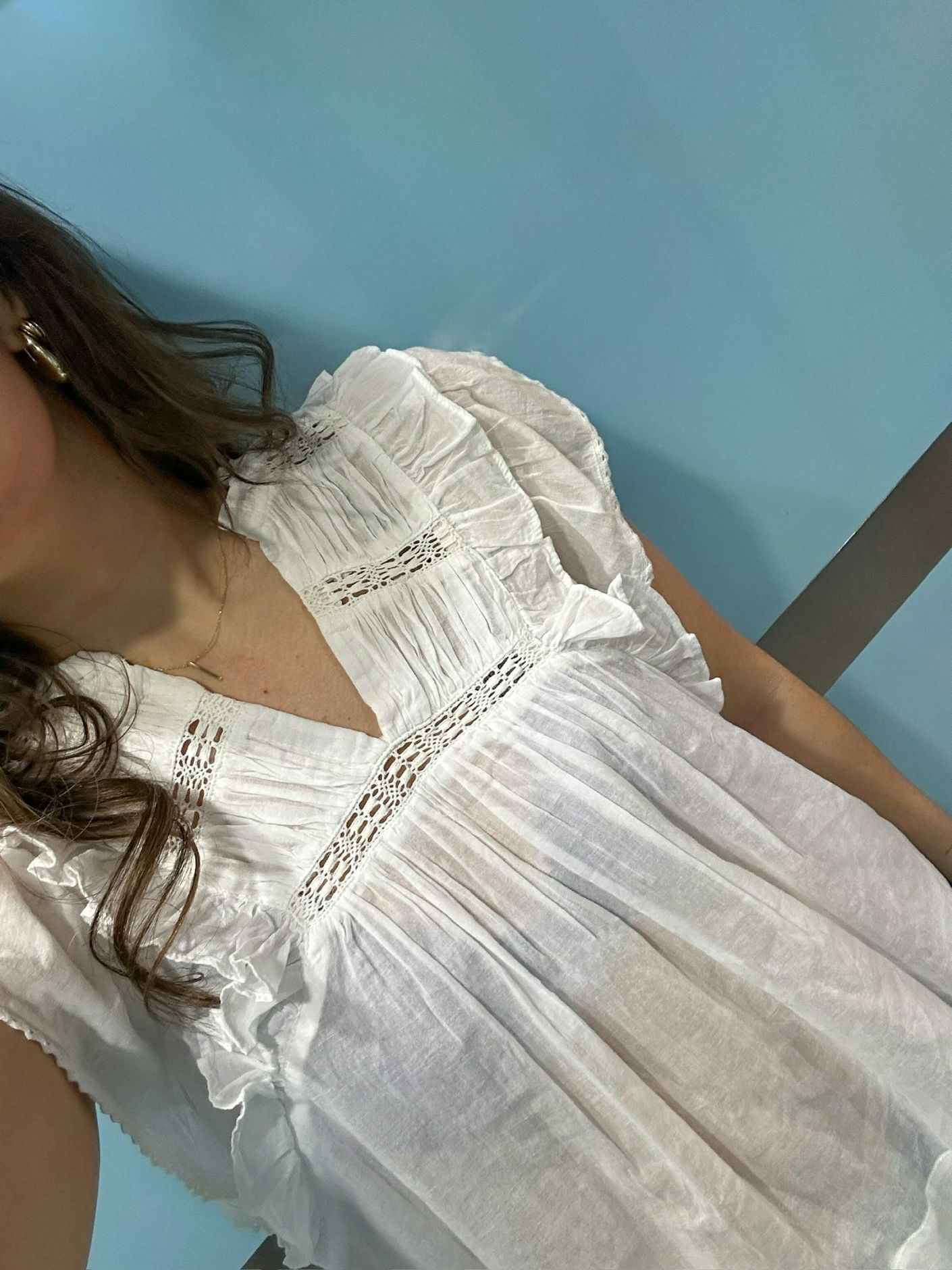 Jayla S Voile Top White - 7
