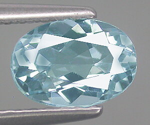 Topacio azul cielo natural de forma ovalada de 1,02 ct