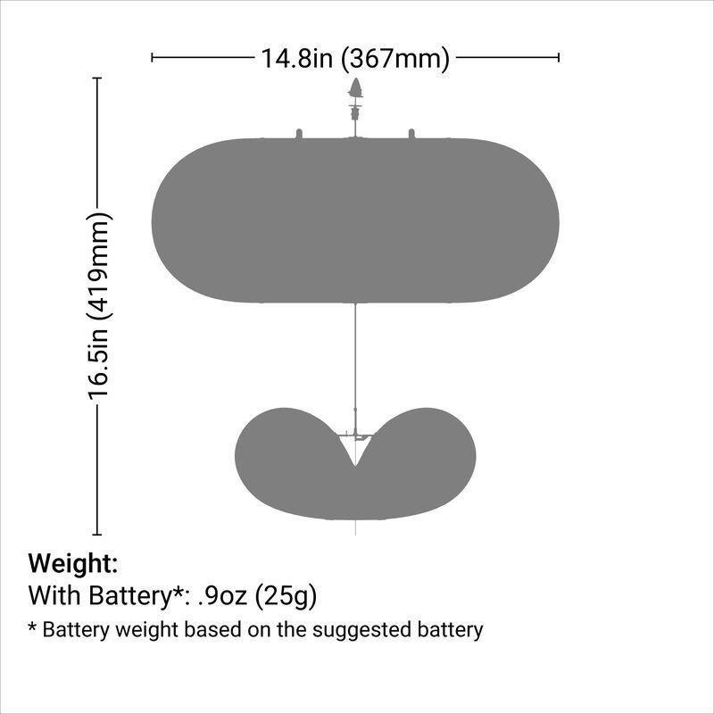 E-flite UMX Night Vapor BNF Basic with AS3X and SAFE Select, 376mm - 16