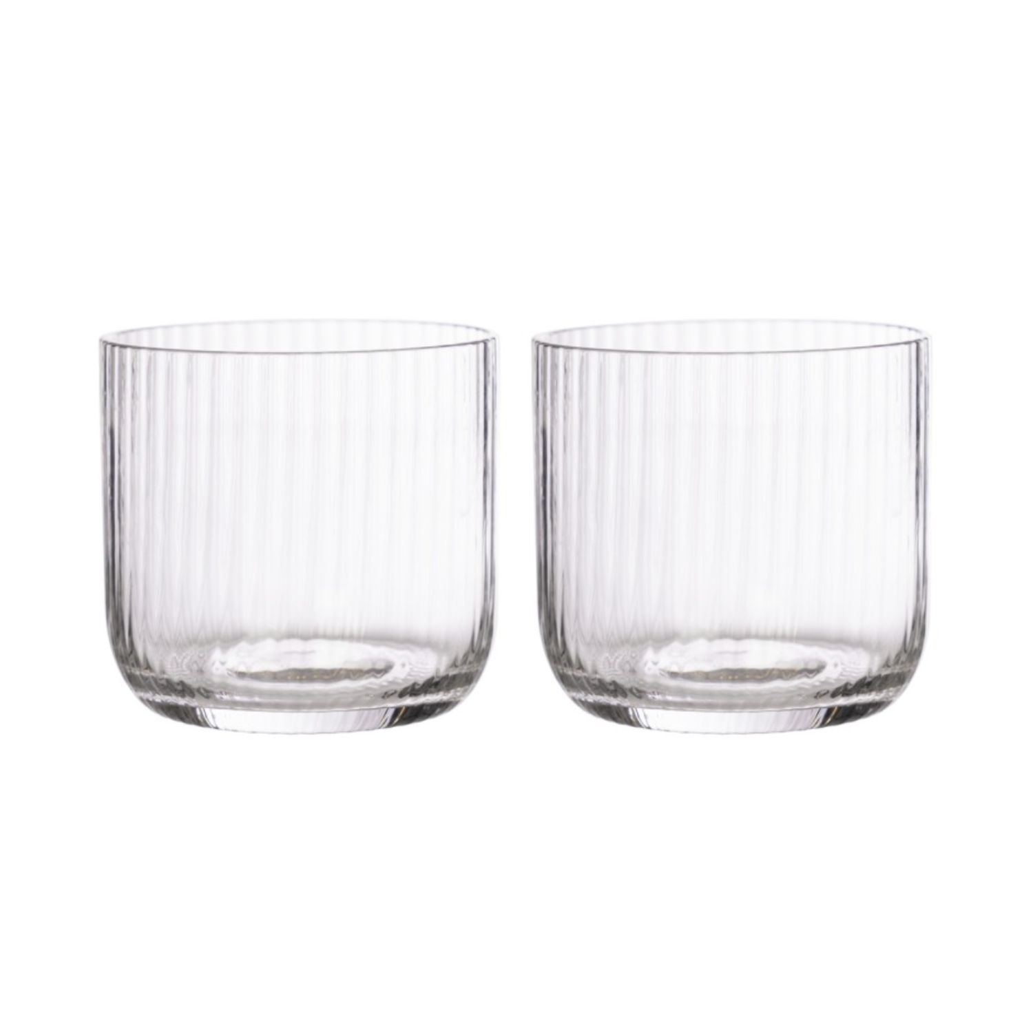 ERNST Låga dricksglas räfflade 2-pack