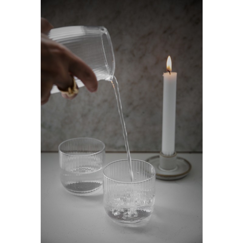 ERNST Låga dricksglas räfflade 2-pack