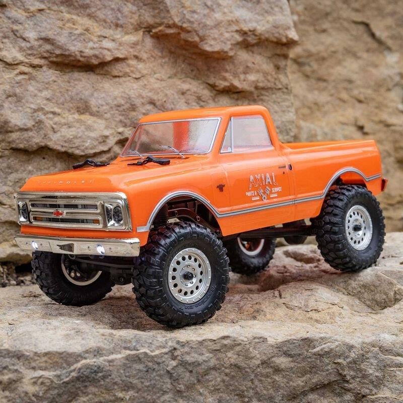 AXIAL 1/24 SCX24 1967 Chevrolet C10 4WD Brushed Truck RTR, Orange - 4