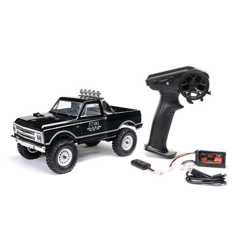 AXIAL 1/24 SCX24 1967 Chevrolet C10 4WD Brushed Truck RTR, Black - 21