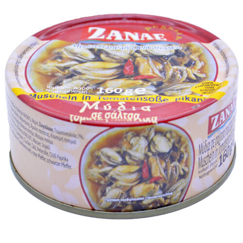 Spicy mussels in tomato sauce 160g