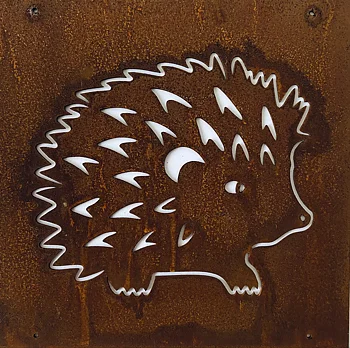 Igelkott&nbsp;dekorplåt för armeringsnät 14x14cm