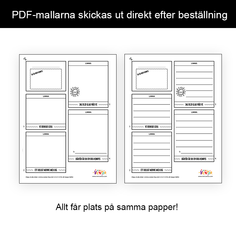 Pyssel Kompishäfte 5 sidor