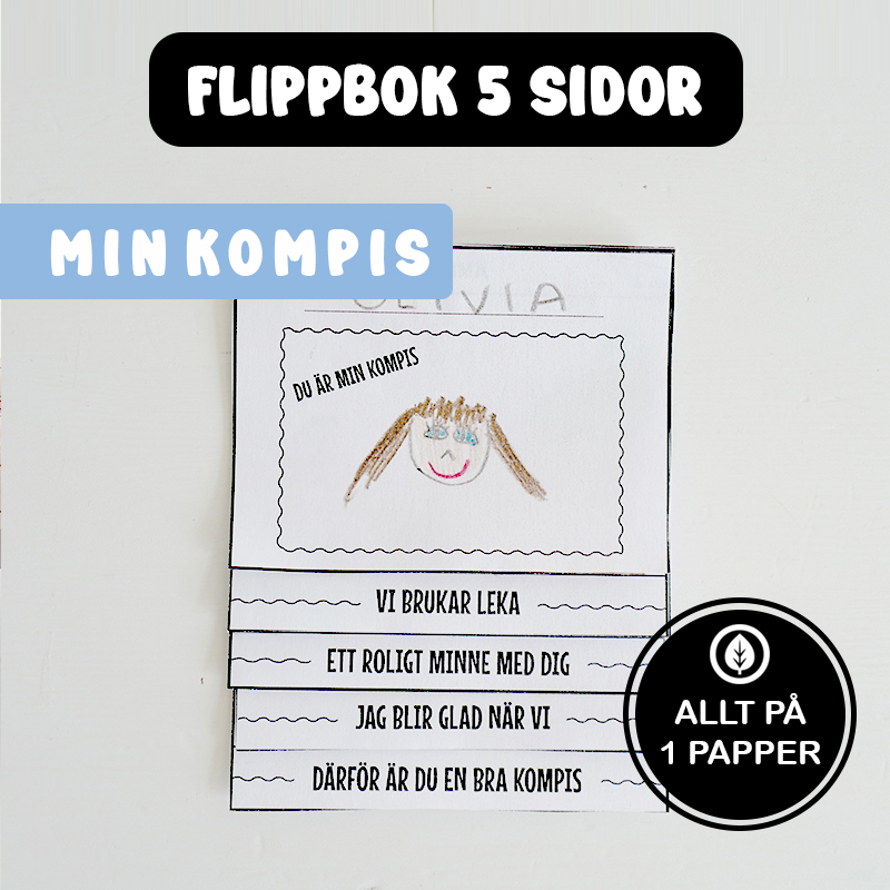 Pyssel Flippbok Kompis 5 sidor