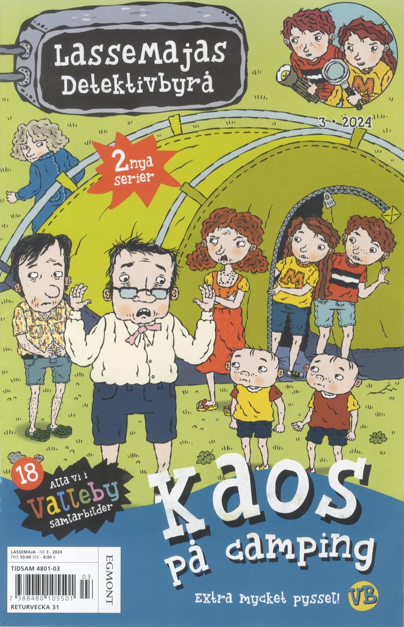 Lasse Majas Detektivbyrå nr 3 2024, Kaos på camping!