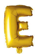 Folieballong Bokstab E Guld 41cm