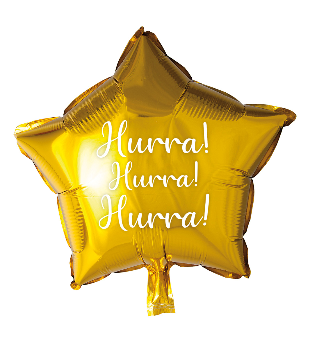 Folieballong Stjärna "Hurra!" 46cm