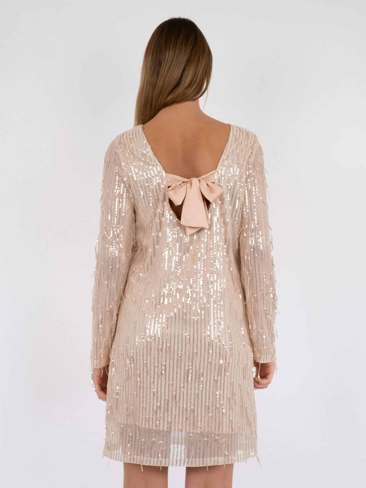 Maline Sequins Dress Rose Gold - 4