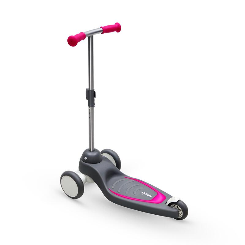 LED Scooter, Trehjulig sparkcykel Qplay Mika Pink  - 2