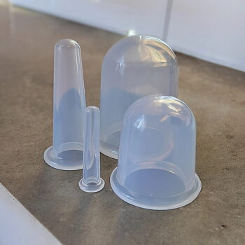 Silicone Cupping Set med 4 eller 7 koppor i en praktisk påse