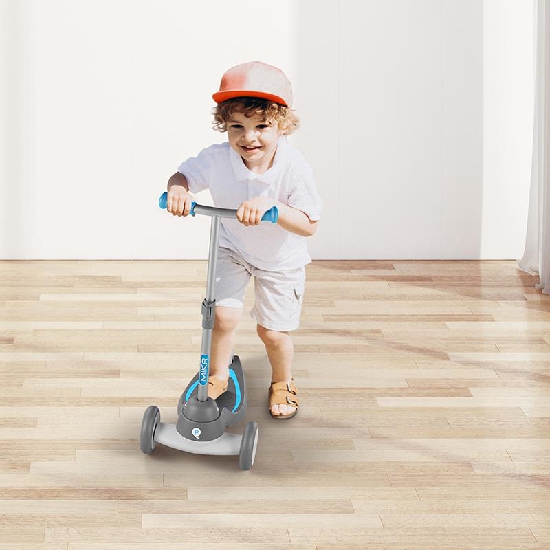 LED Scooter, Trehjulig sparkcykel Qplay Mika Blue - 4