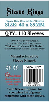 Sleeve Kings Space Base Compatible Sleeves (40x89mm) 110 Pack 60 Microns