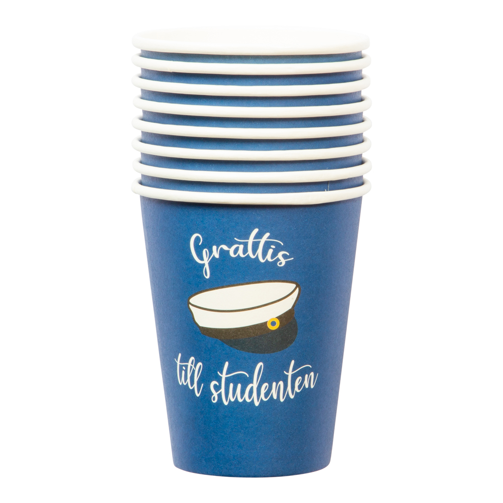 Paper Cups "Grattis till studenten" 8-pack - 2
