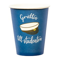 Paper Cups "Grattis till studenten" 8-pack