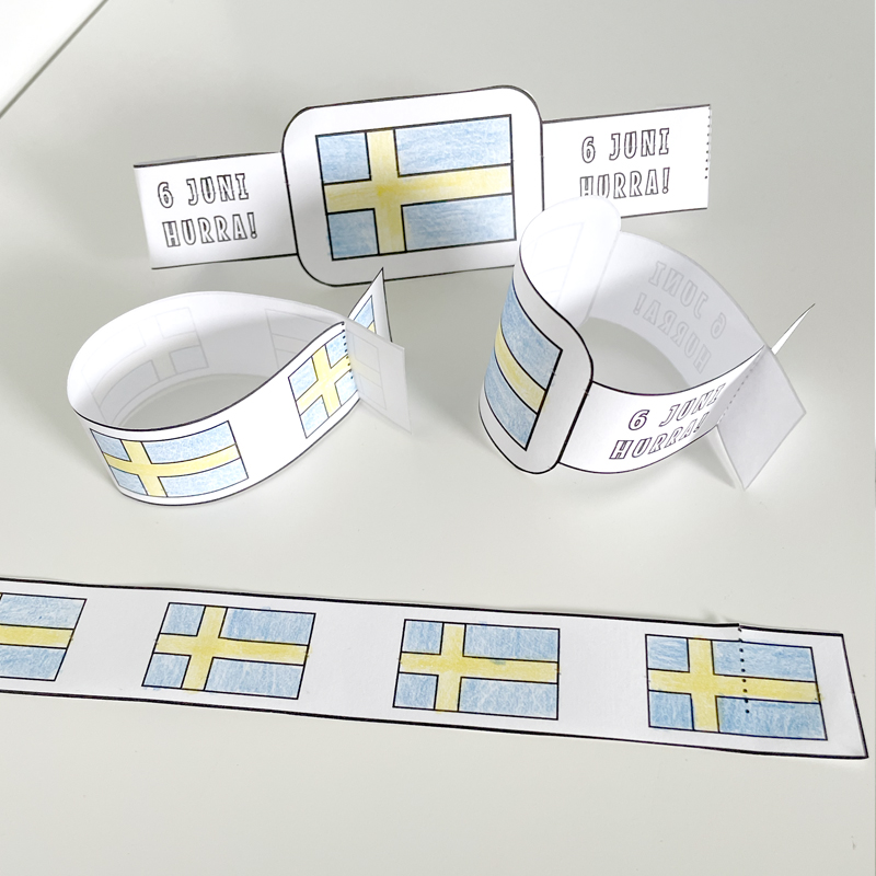 Sveriges Nationaldag Pyssel Armband för barn