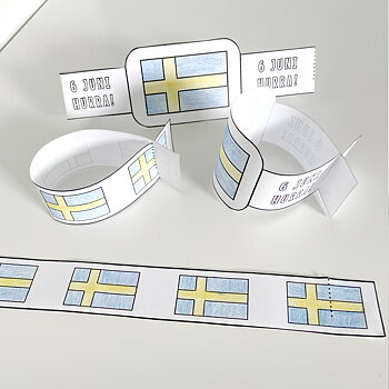 Sveriges Nationaldag Pyssel Armband för barn