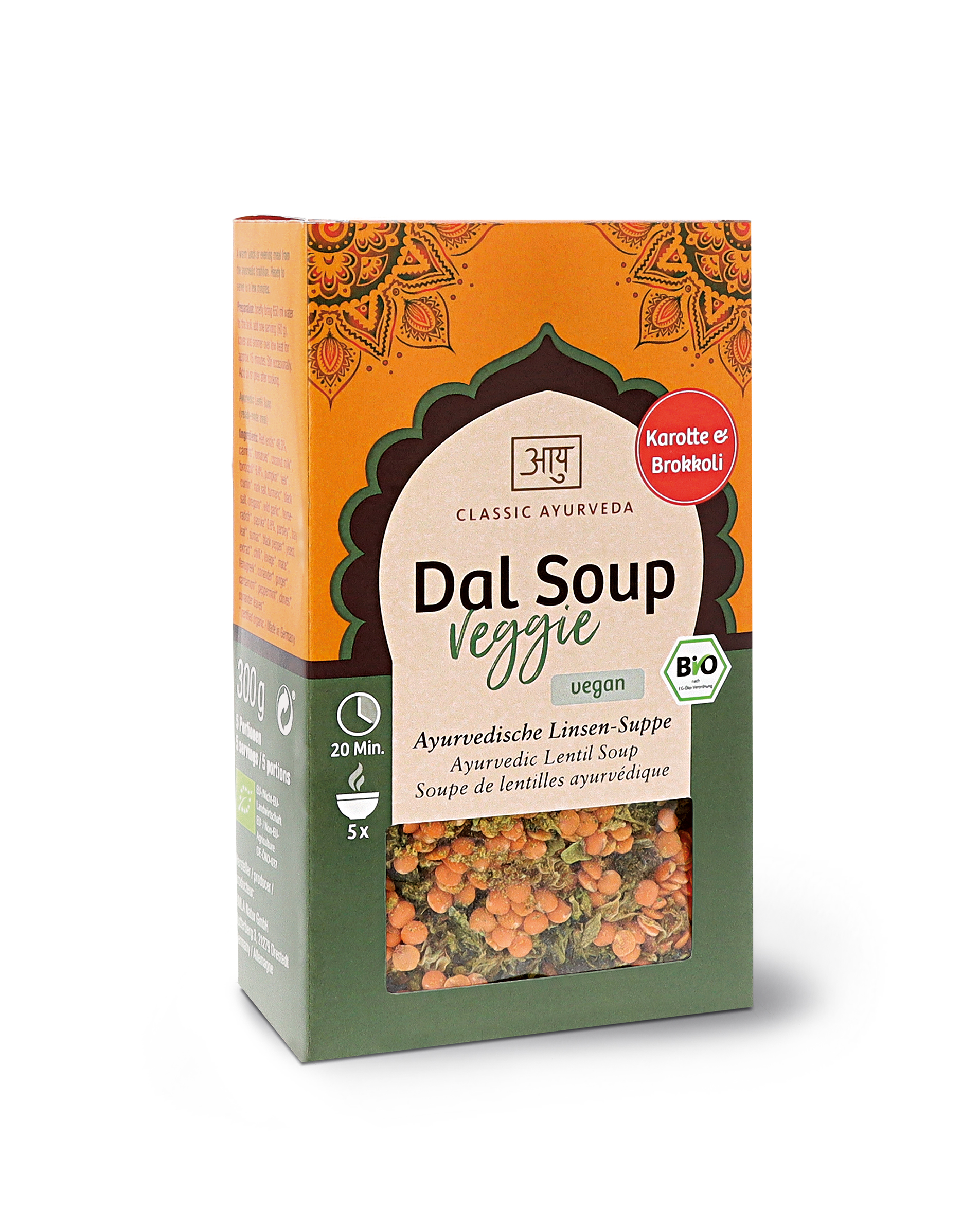 Dal soppa vegetarisk, eko 240 gr. Classic Ayurveda