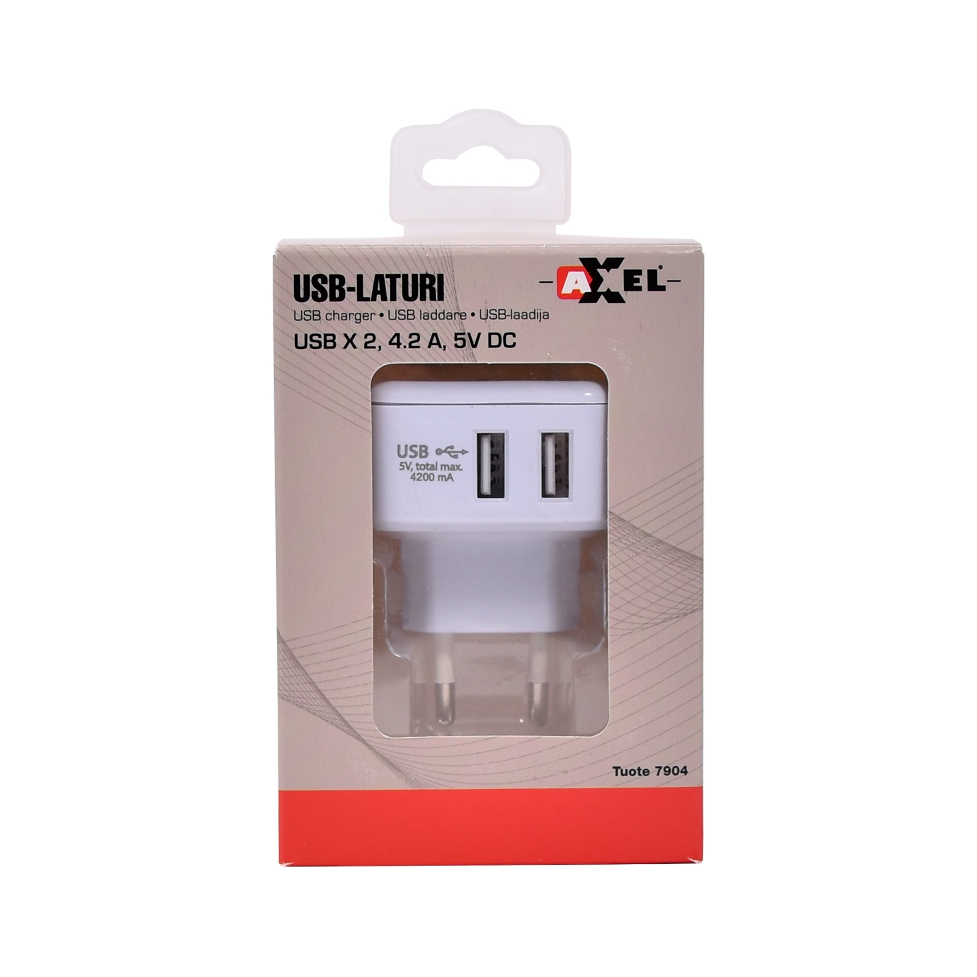 USB LADDARE X2, 5V DC, MAX. 4.2A 230 V-50 HZ 0.25 A - 3