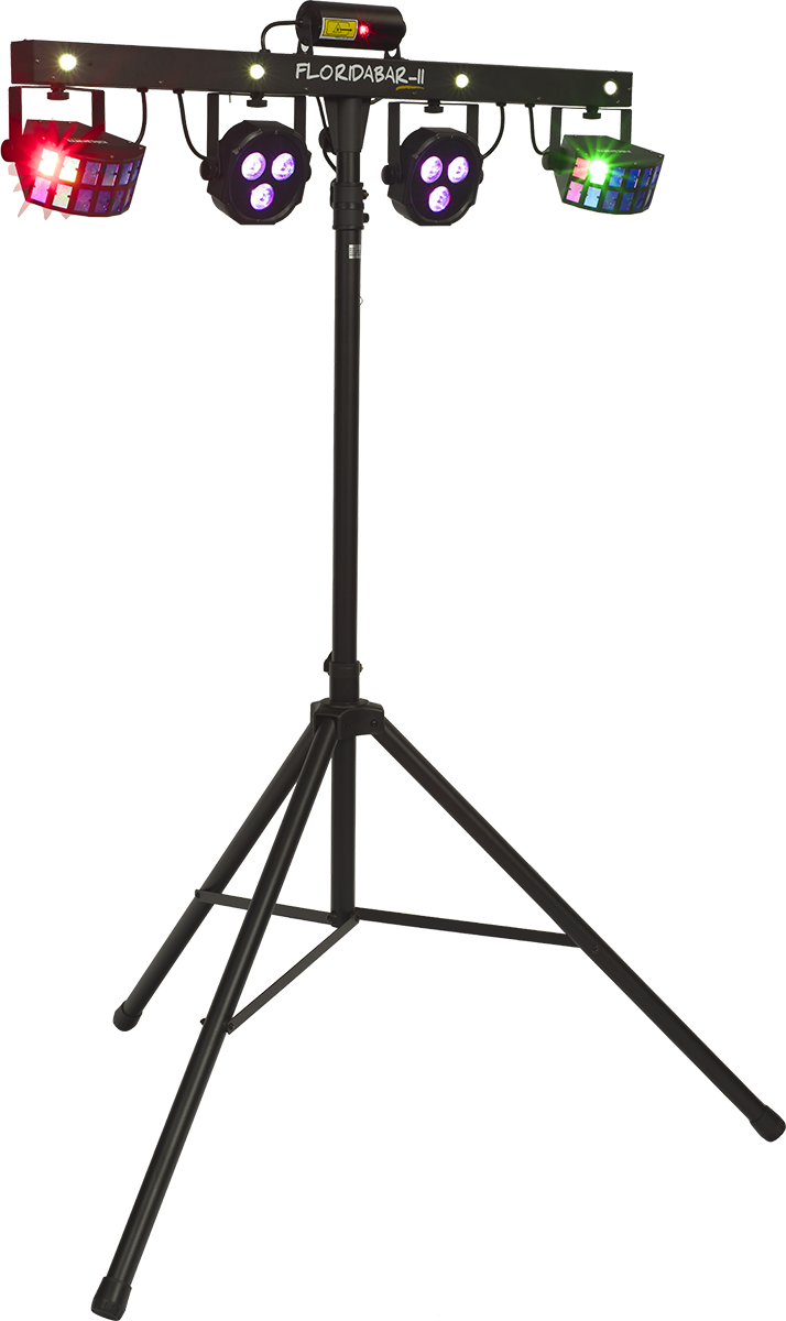 Algam Lights Florida Bar II light stand RGB LED and FX projectors set