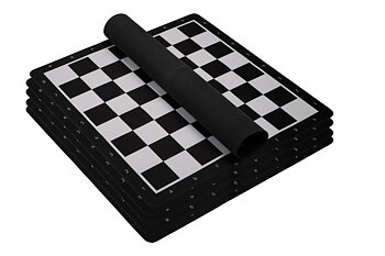 Schackbräde Rullbart, 55mm Svart musmatta kvalite