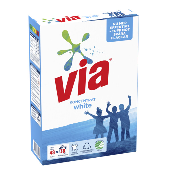 Via Tvättmedel White Pulver 1,8kg