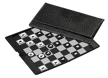 magnetisk platt reseschack Svart