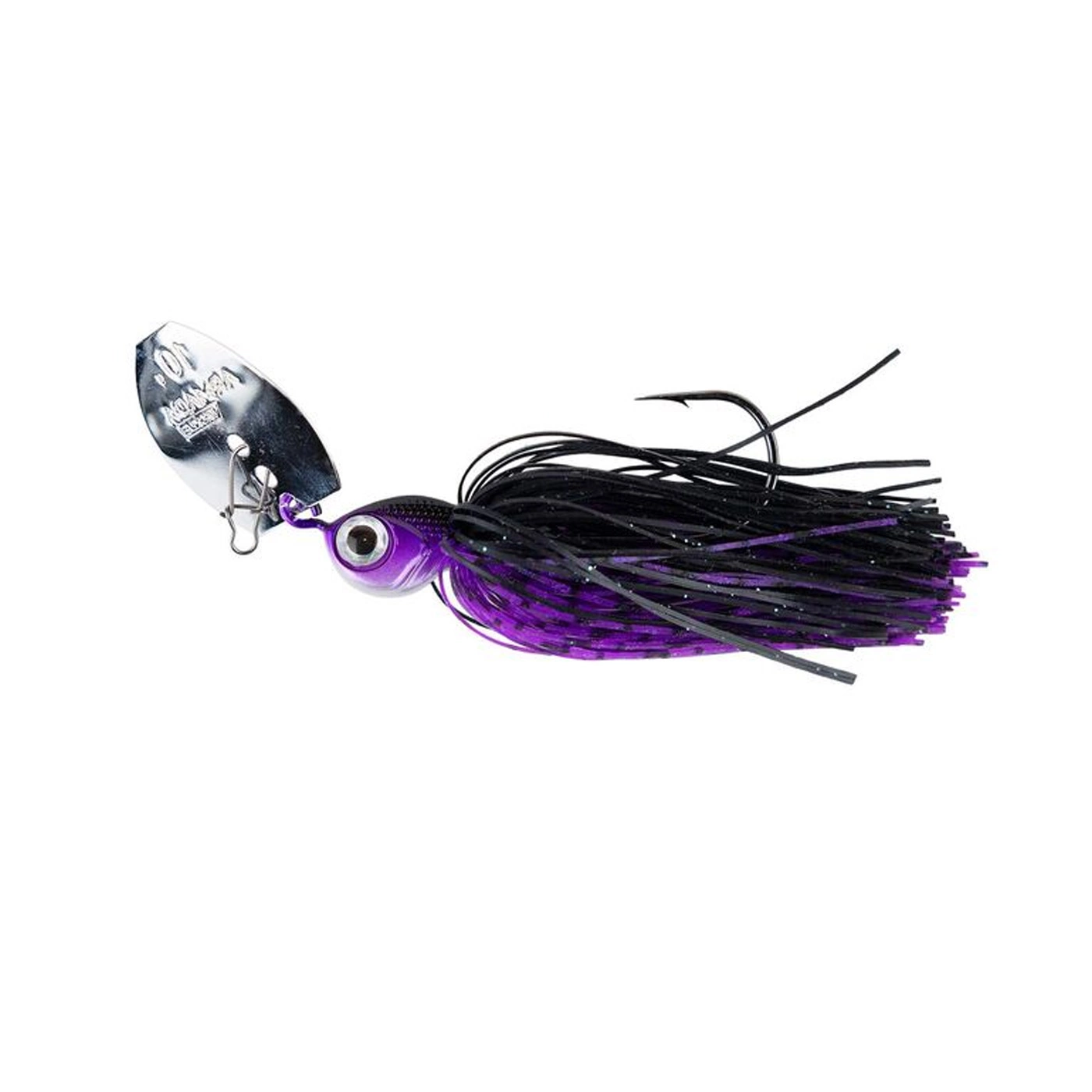 Armada eyechatter is a 10g chatterbait. Vibrates and knocks away grass with its spoon in front. Perch killer. junebug