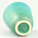 Wilhelm Kåge (Argenta 1959) Green Widening Vase with Leaf Decor 15 cm