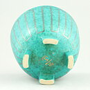 Wilhelm Kåge (Argenta 1959) Green Footed Bowl with Geometric Decor 13 cm