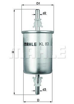 BRÄNSLEFILTER  "Premium" fabr MAHLE  SAAB, OPEL m.fl