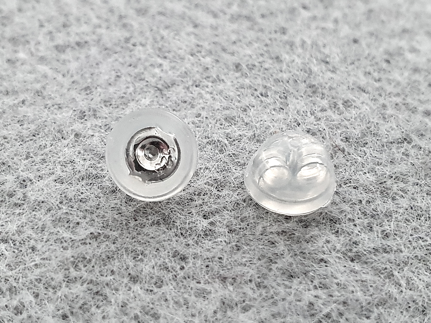 Back piece, spinning top in silver with soft casing, 2pcs/pc price/pc 925-silver