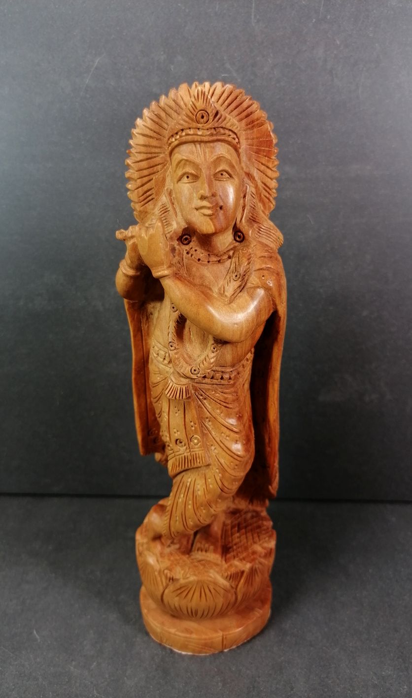 Krishna i sandelträ - 20cm - 3