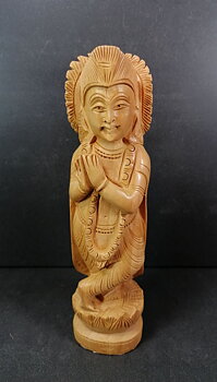 Krishna i sandelträ - 20cm