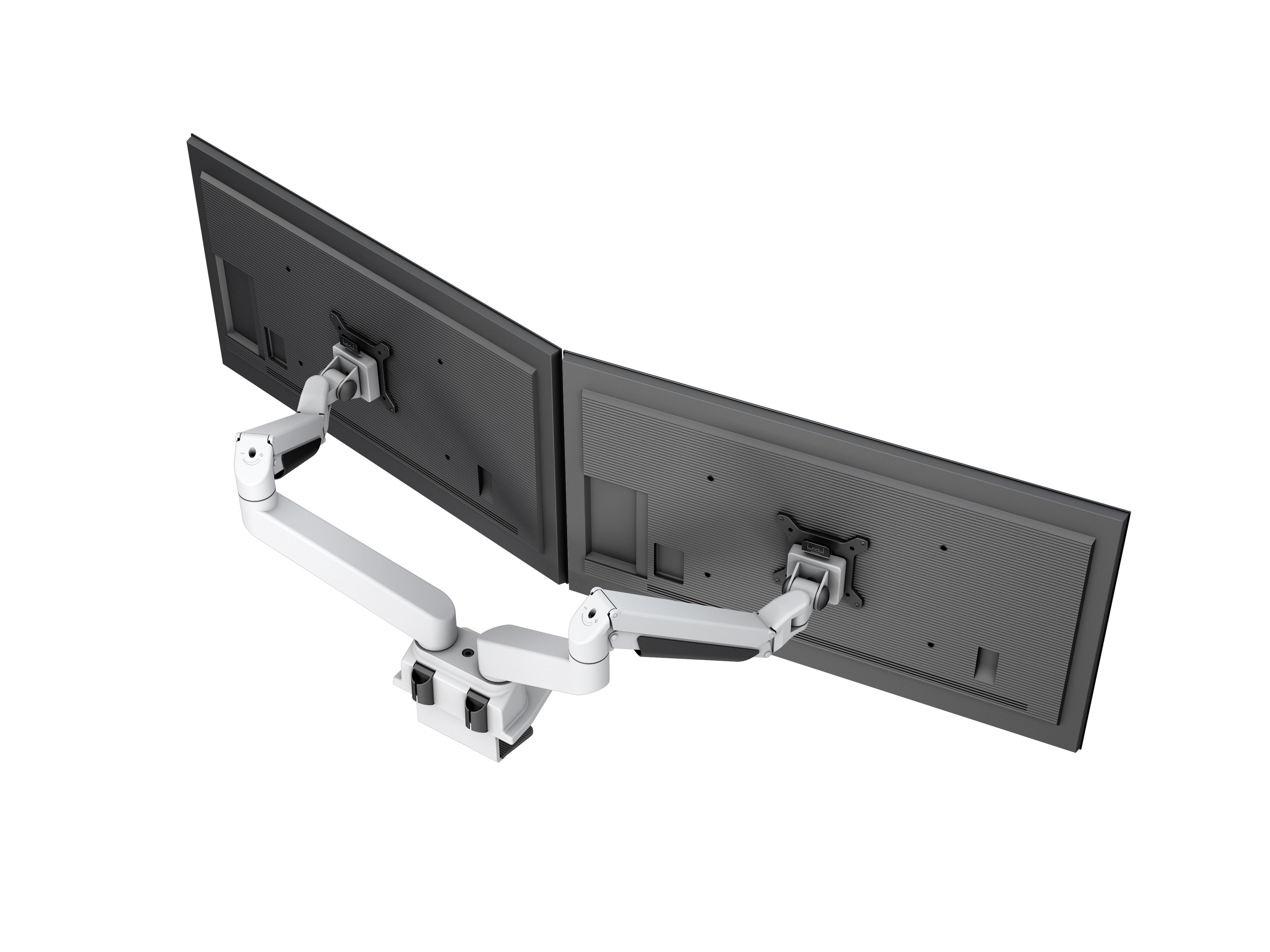 M VESA Gas Lift Arm Dual Arm w. Laptop Holder White - 7