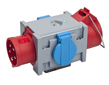 Adapter 16A+schuko 16A IP44