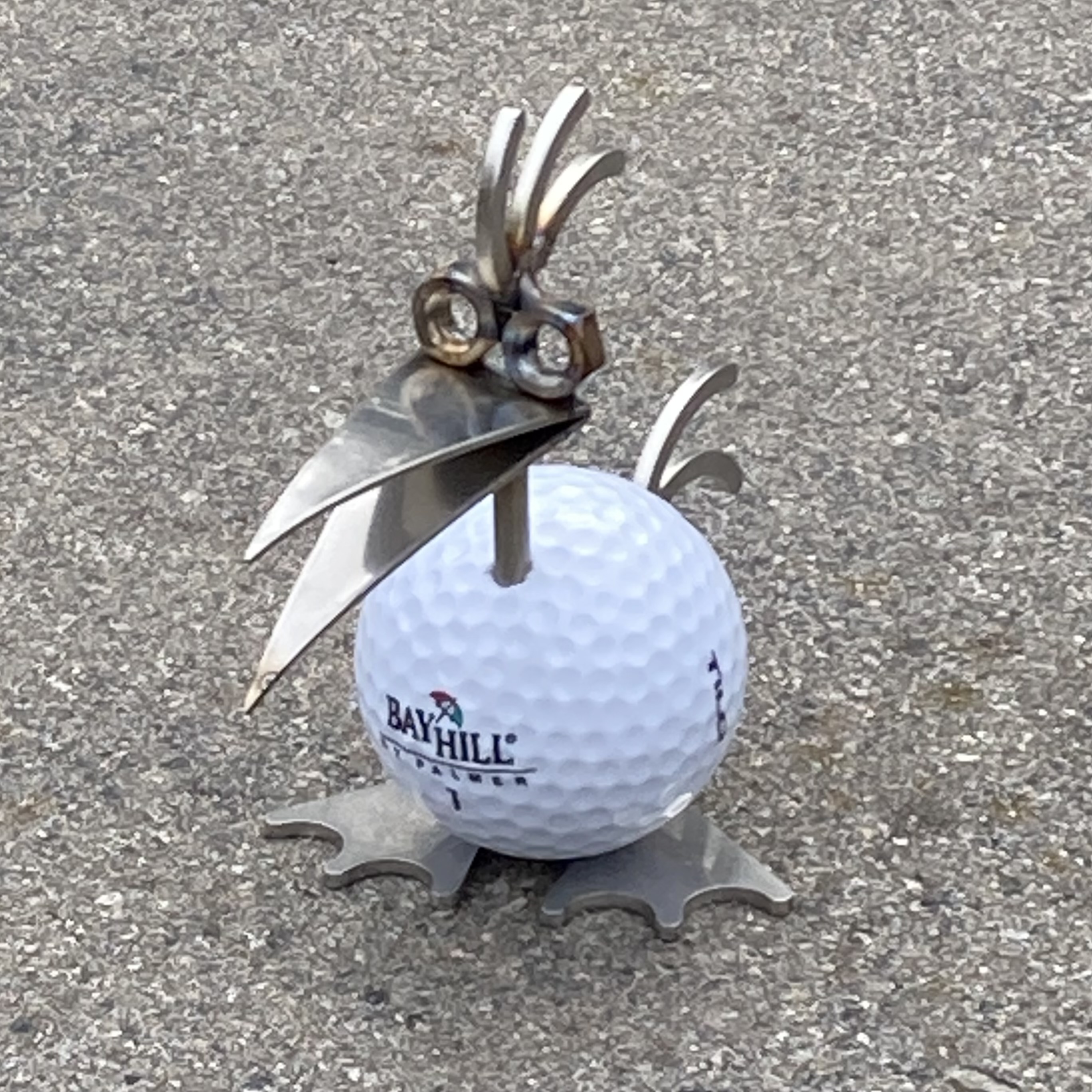 Golffågel Bakåtkammat