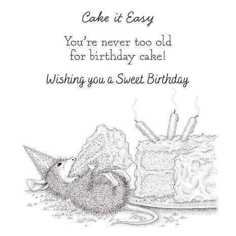Sweet Birthday Cling Rubber Stamp