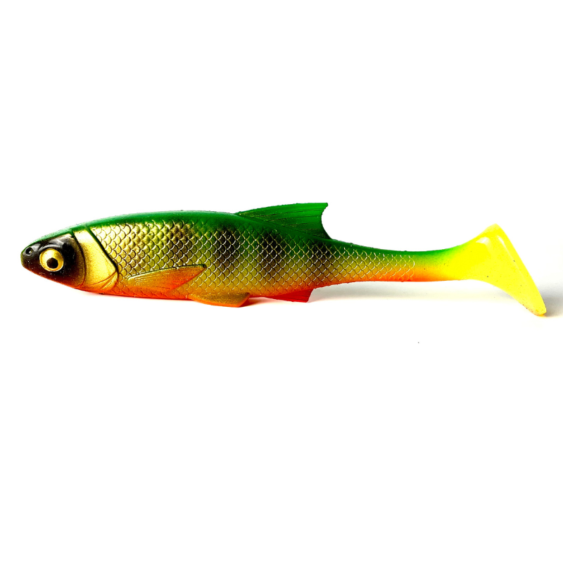 armada sneaky roach is a pike jig of 21cm. With a large paddling tail it has attracted many large pike. fireTIger