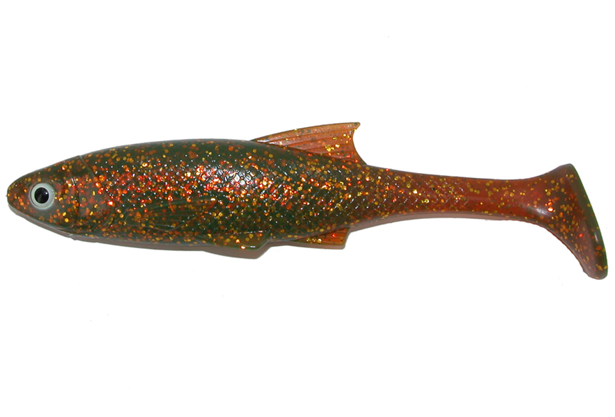 The Armada Sneaky Roach is a 21-centimeter pike jig. With its large, paddling tail, it has attracted many large pike.