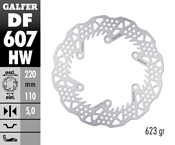 Galfer Shark Bromsskiva bak 220mm - KTM/HQ/GasG 03/14- 85SX 21-, Husaberg 00