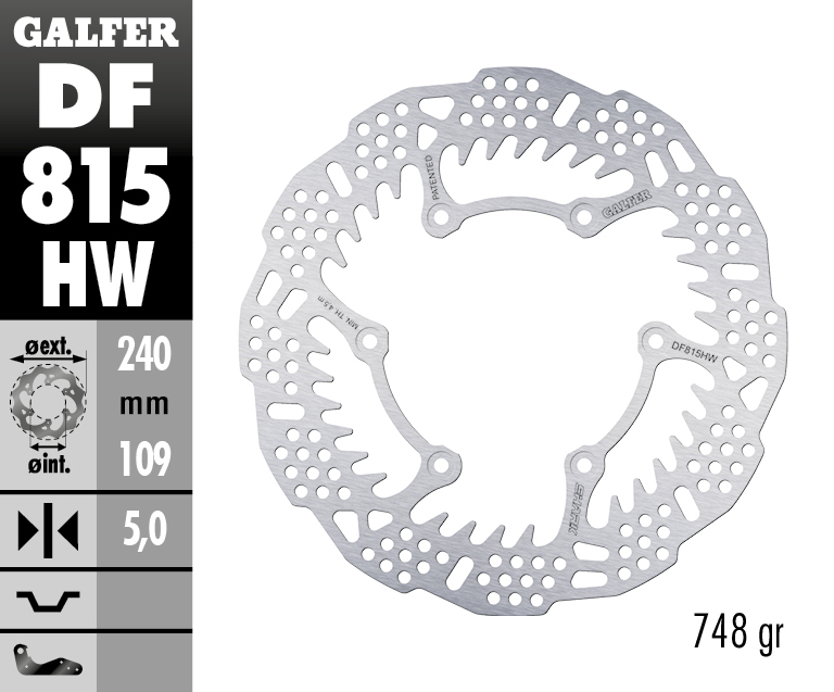 Galfer Shark bromsskiva bakre 240mm Beta RR 13- - 2
