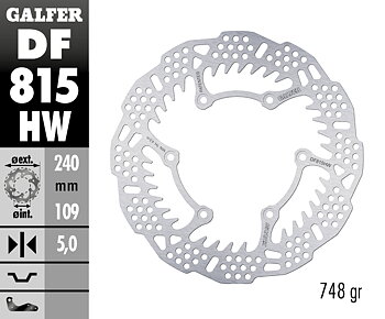 Galfer Shark bromsskiva bakre 240mm Beta RR 13-