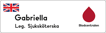 Namnskylt Blodcentralen