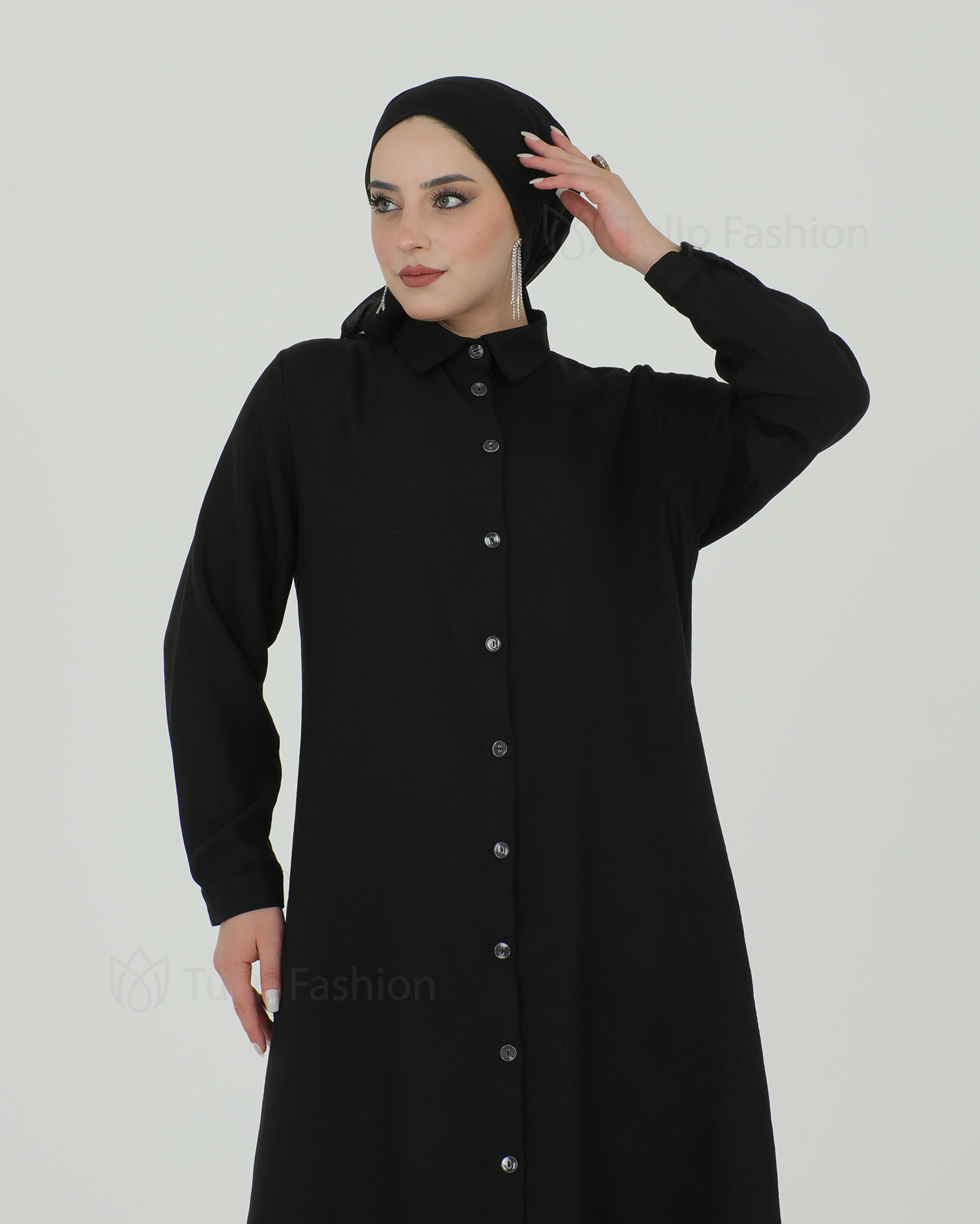 Long Shirt 3 piece set - Black - 3