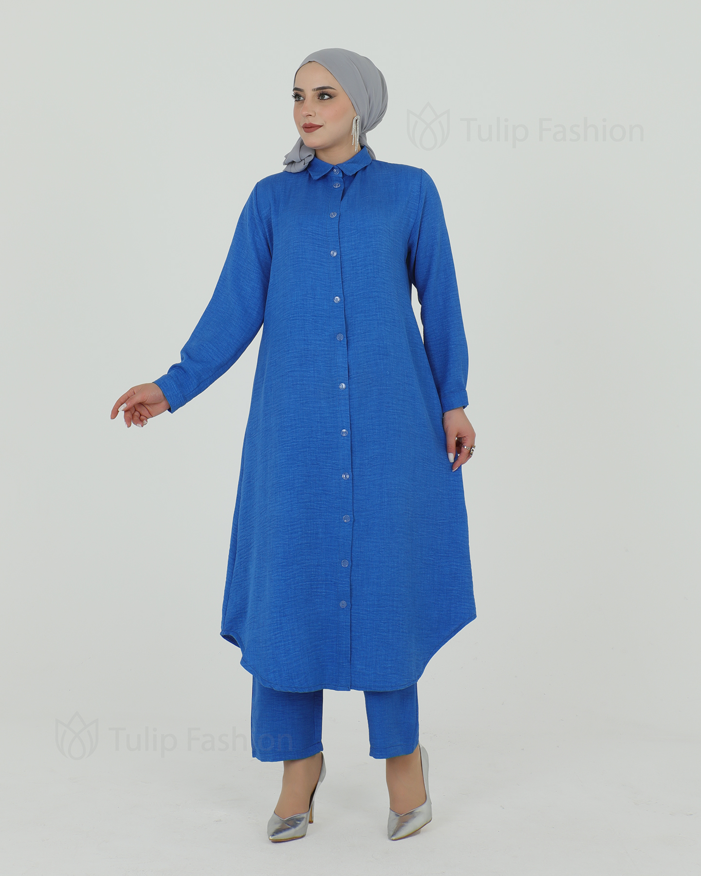 Long Shirt 3 piece set - Blue