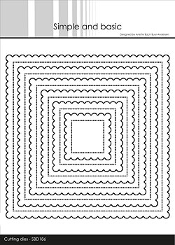 Simple and Basic die -Small Pierced Scalloped Squares
