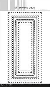 Simple and Basic die -Slimcard, Stamp shaped Edges